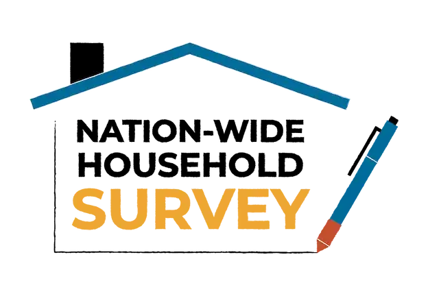 An icon that shows a door-to-door survey covering 10,000 Singapore households for the recruitment of 1,200-panel households of SG-TAM panel