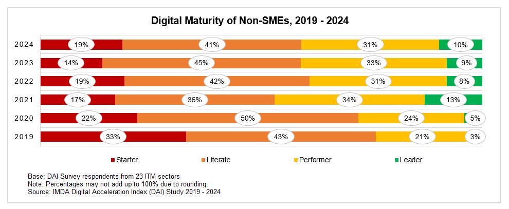 Digital Maturity of NonSMEs 2019 to 2024